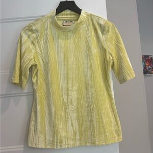 Pilcro Light Yellow Velvet Blouse